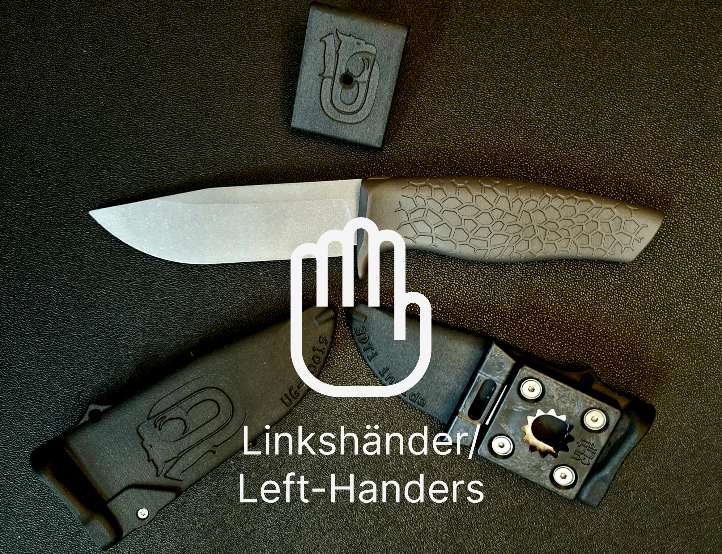 3DTi Sheath "Modular" for TiNy Droppoint left-handed