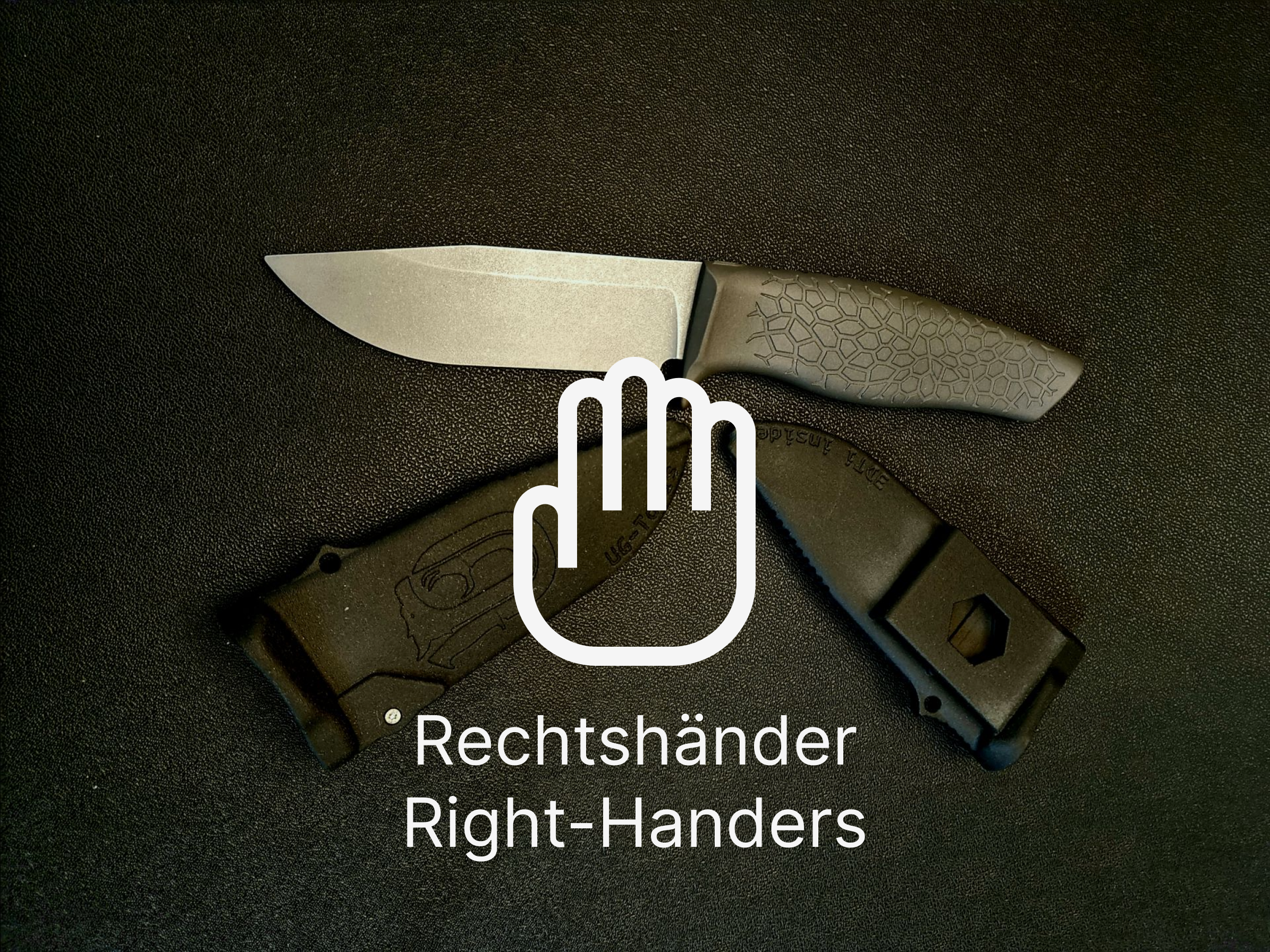 3DTi Sheath "Basic" for TiNy Droppoint right-handed